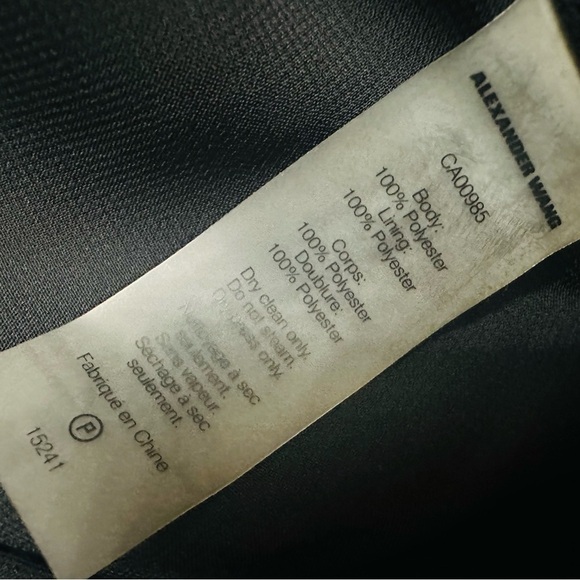 T by Alexander Wang Pants Trousers Black Work High Waisted Office Size 8 Medium - Picture 7 of 7